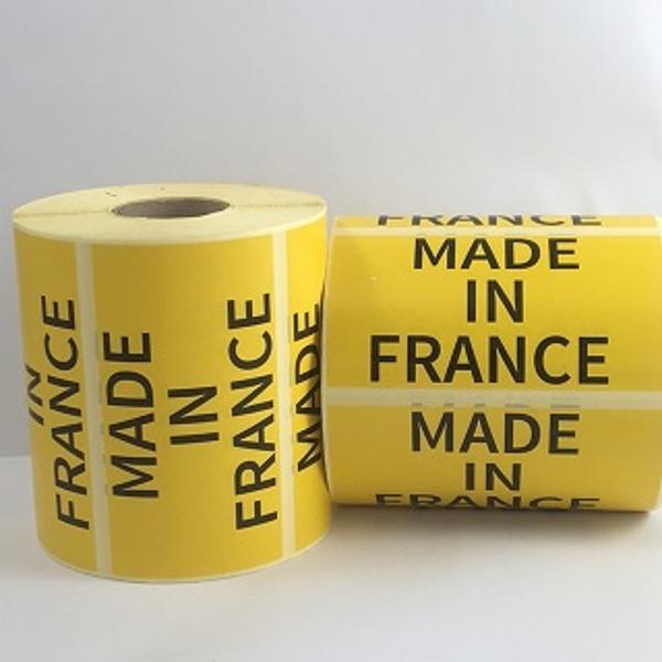 ETIQUETTE MADE IN FRANCE 120X65MM