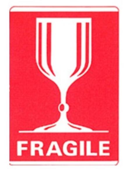 ETIQUETTE VERRE FRAGILE 105X75MM ETIQUETTE VERRE FRAGILE 105X75MM