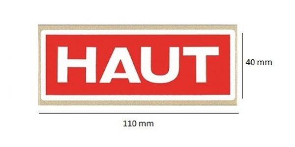 ETIQUETTE HAUT 40X110MM ETIQUETTE HAUT 40X110MM